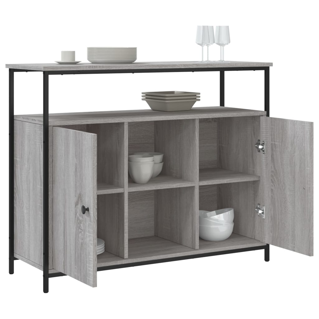Buffet sonoma gris 100x35x80 cm bois d'ingénierie - XIOS