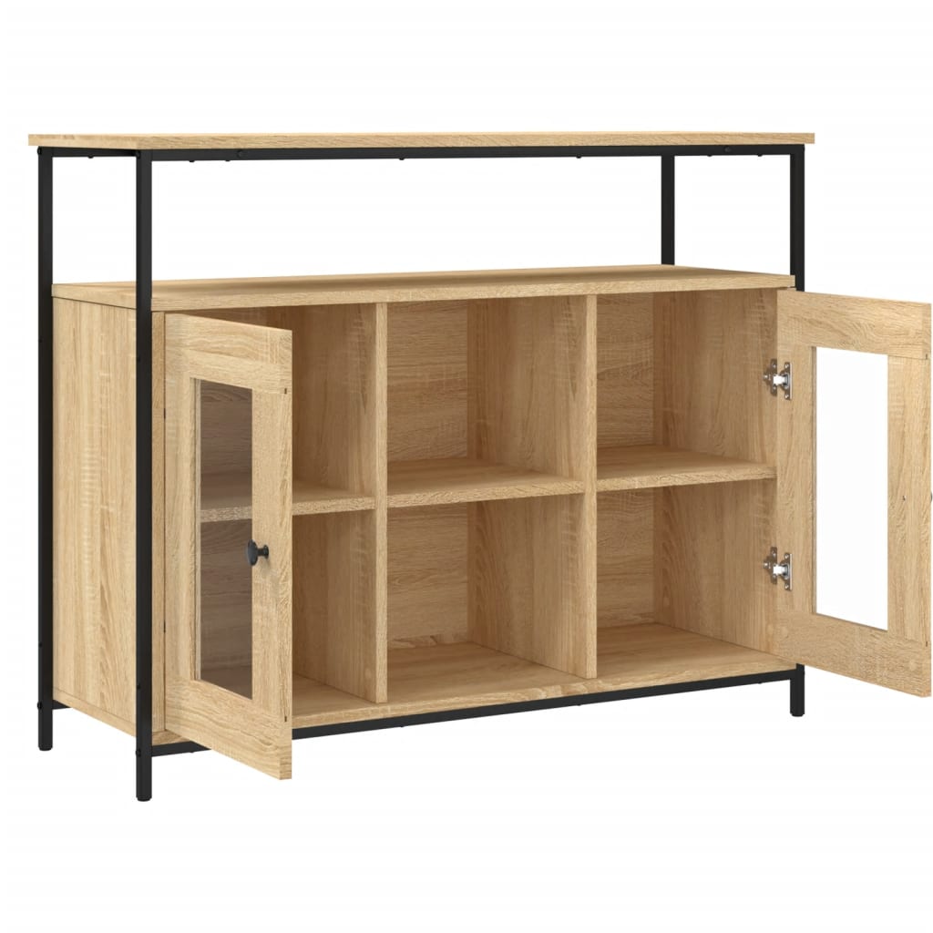 Buffet chêne sonoma 100x35x80 cm bois d'ingénierie - XIOS