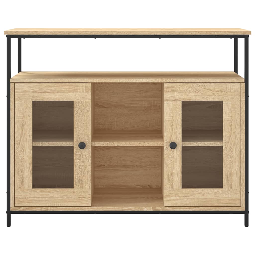 Buffet chêne sonoma 100x35x80 cm bois d'ingénierie - XIOS