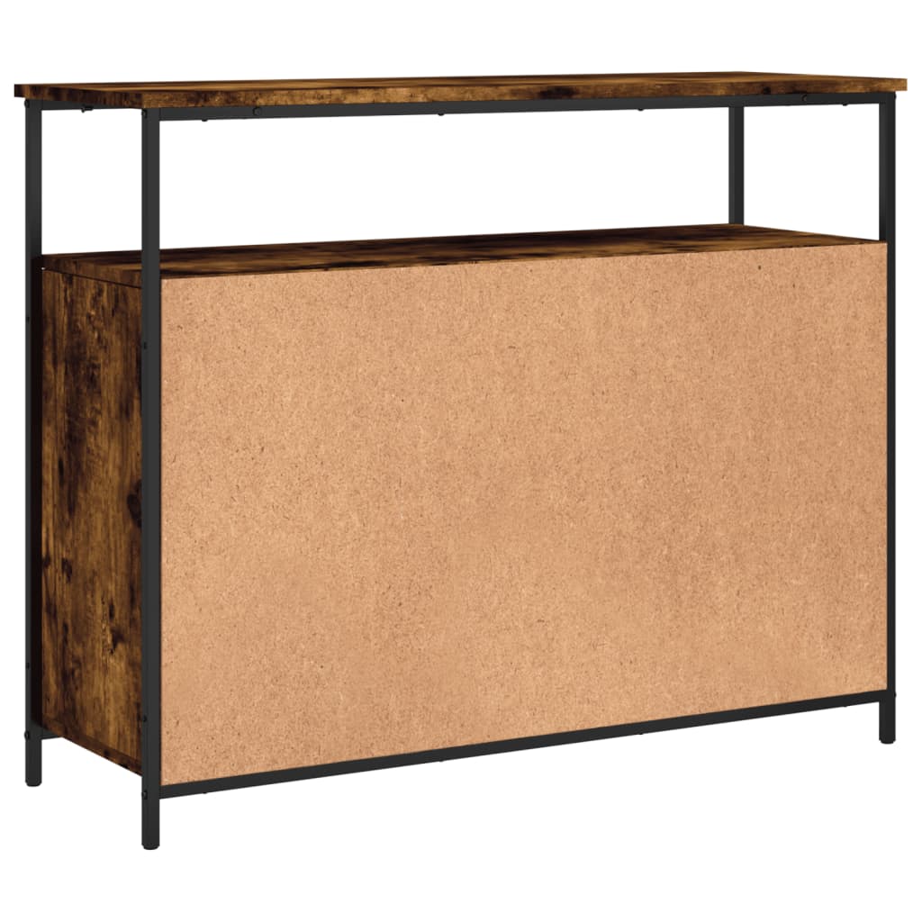 Buffet chêne fumé 100x35x80 cm bois d'ingénierie - XIOS