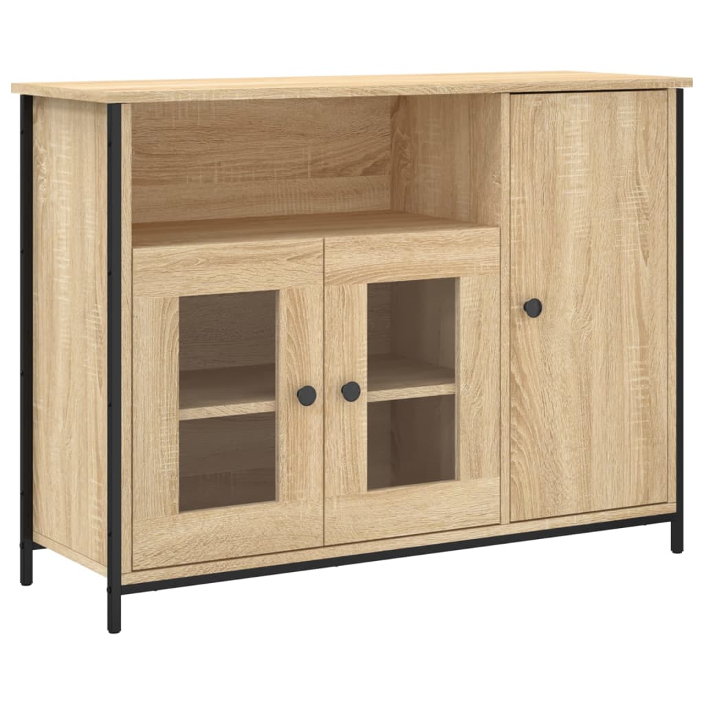 Buffet chêne sonoma 100x35x75 cm bois d'ingénierie - XIOS