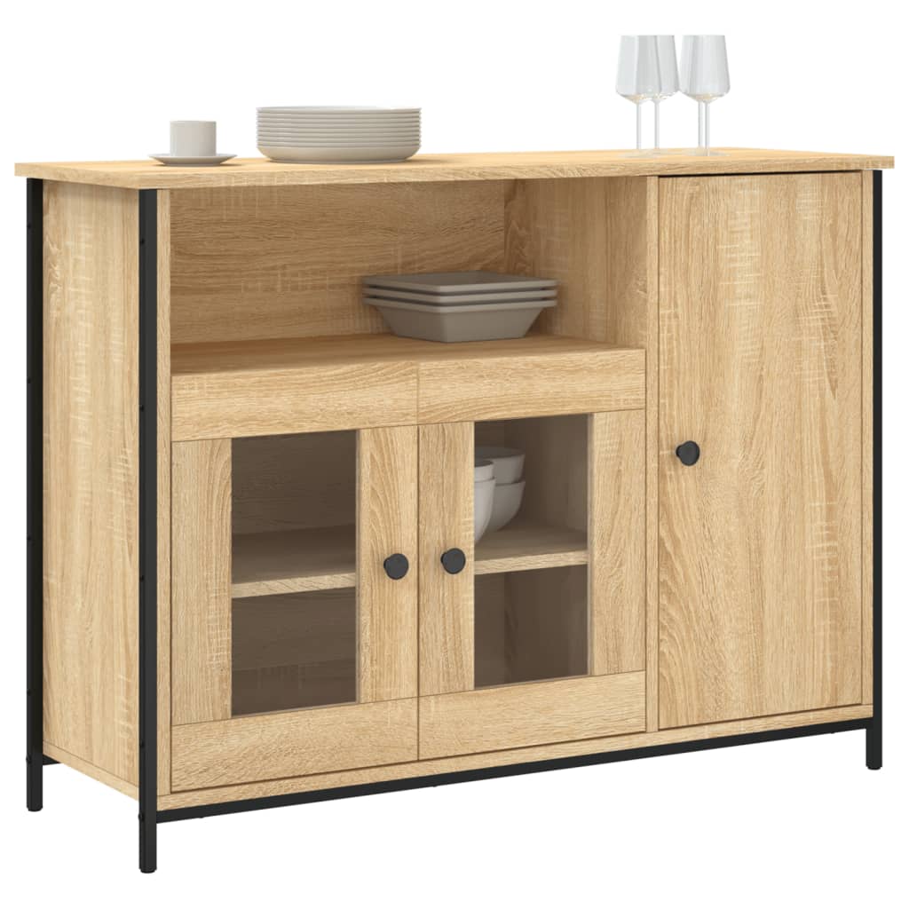 Buffet chêne sonoma 100x35x75 cm bois d'ingénierie - XIOS