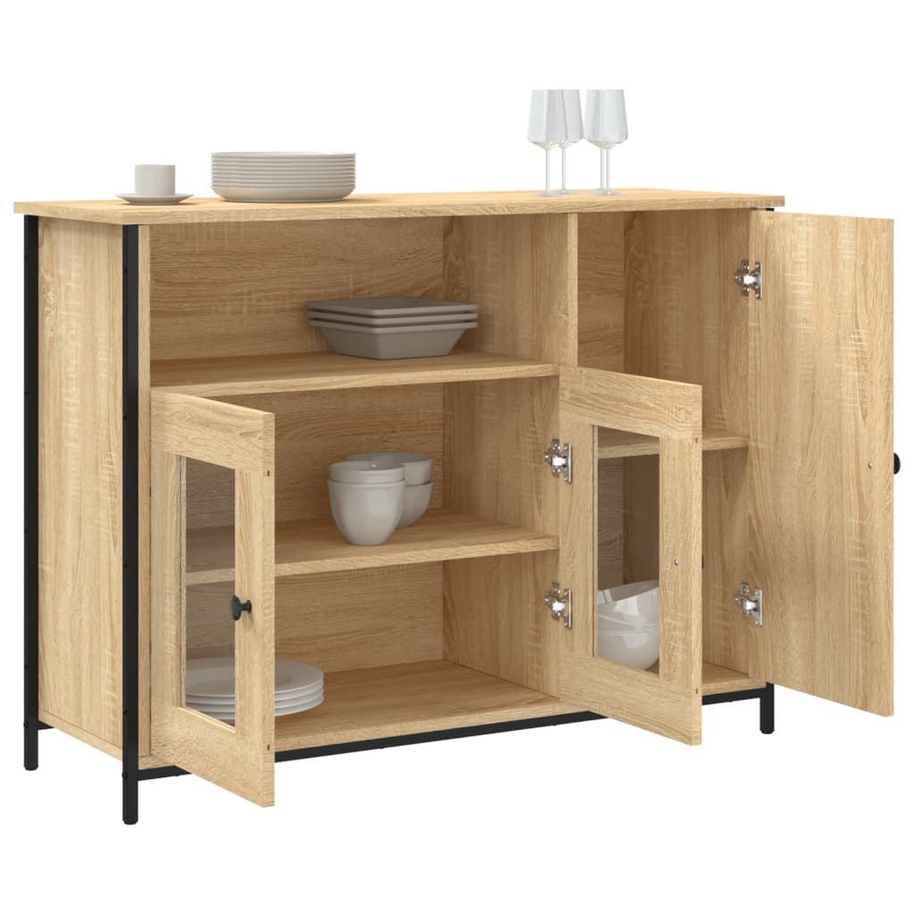 Buffet chêne sonoma 100x35x75 cm bois d'ingénierie - XIOS