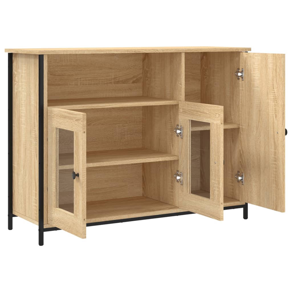 Buffet chêne sonoma 100x35x75 cm bois d'ingénierie - XIOS
