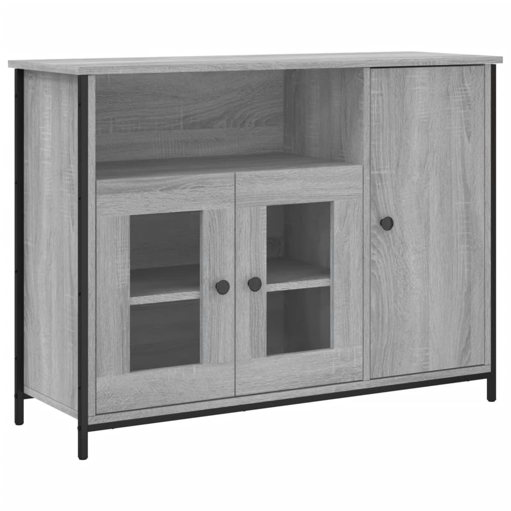 Buffet sonoma gris 100x35x75 cm bois d'ingénierie - XIOS