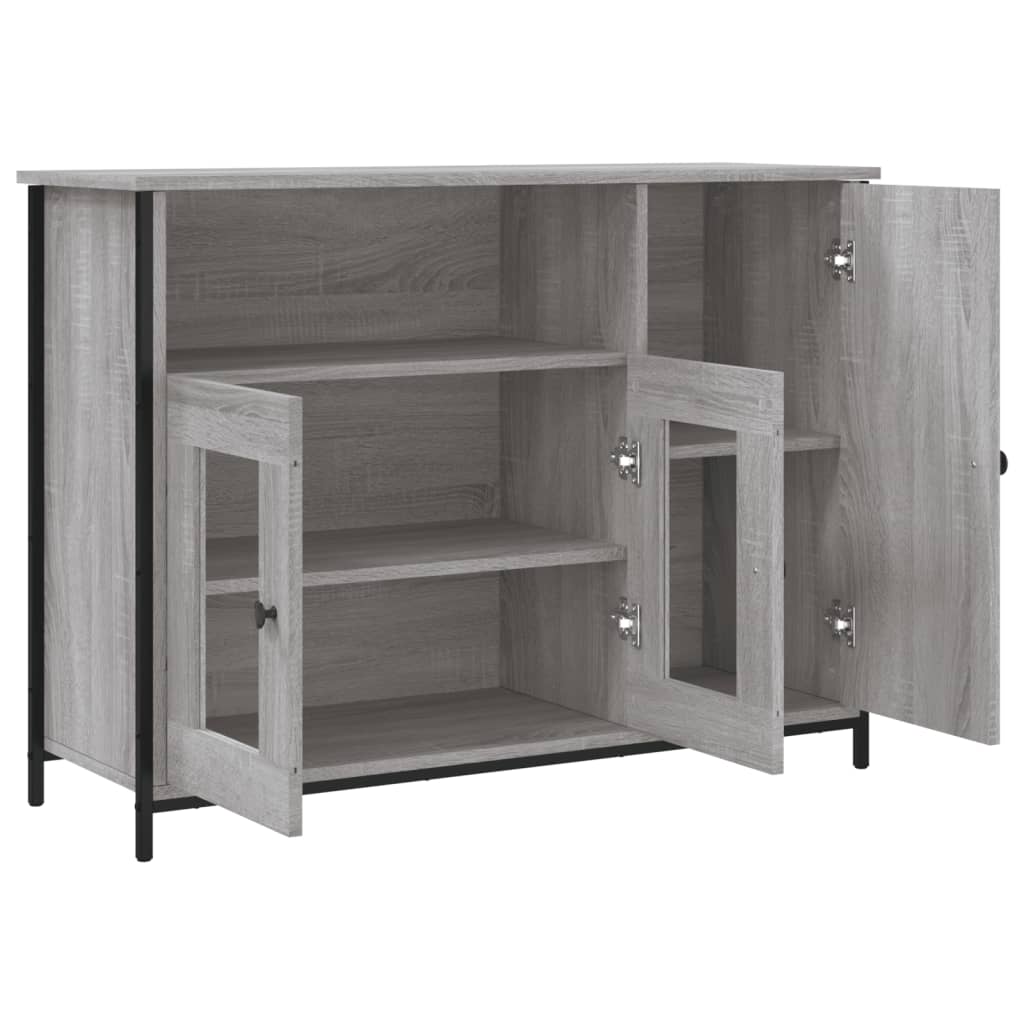 Buffet sonoma gris 100x35x75 cm bois d'ingénierie - XIOS