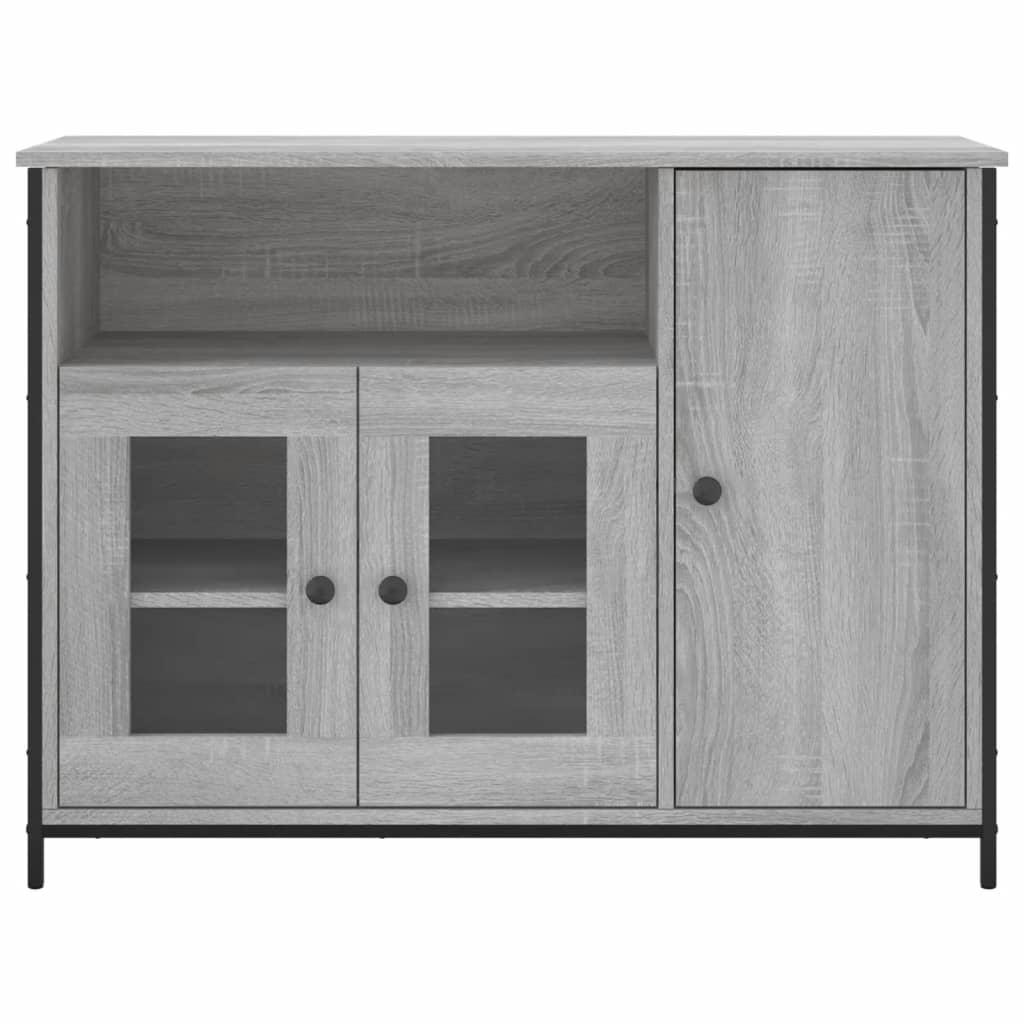 Buffet sonoma gris 100x35x75 cm bois d'ingénierie - XIOS