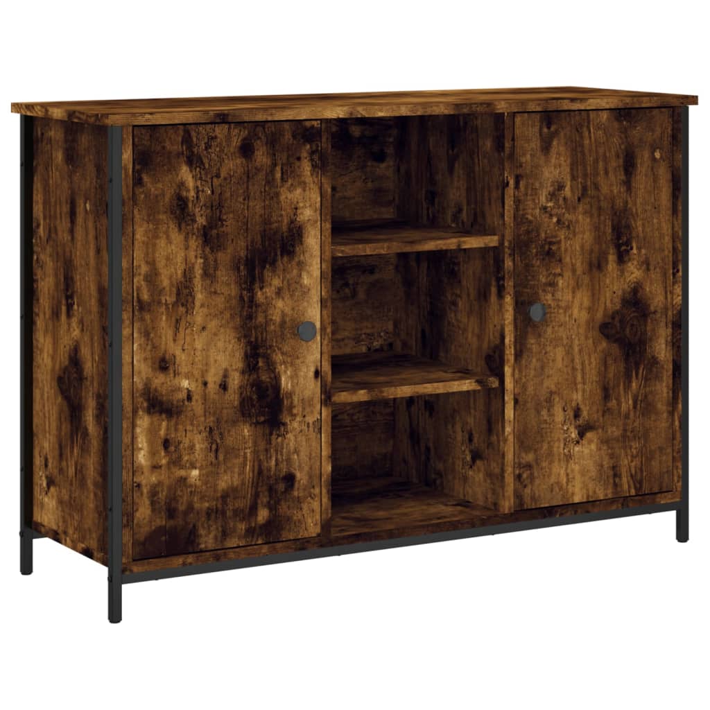 Buffet chêne fumé 100x35x70 cm bois d'ingénierie - XIOS