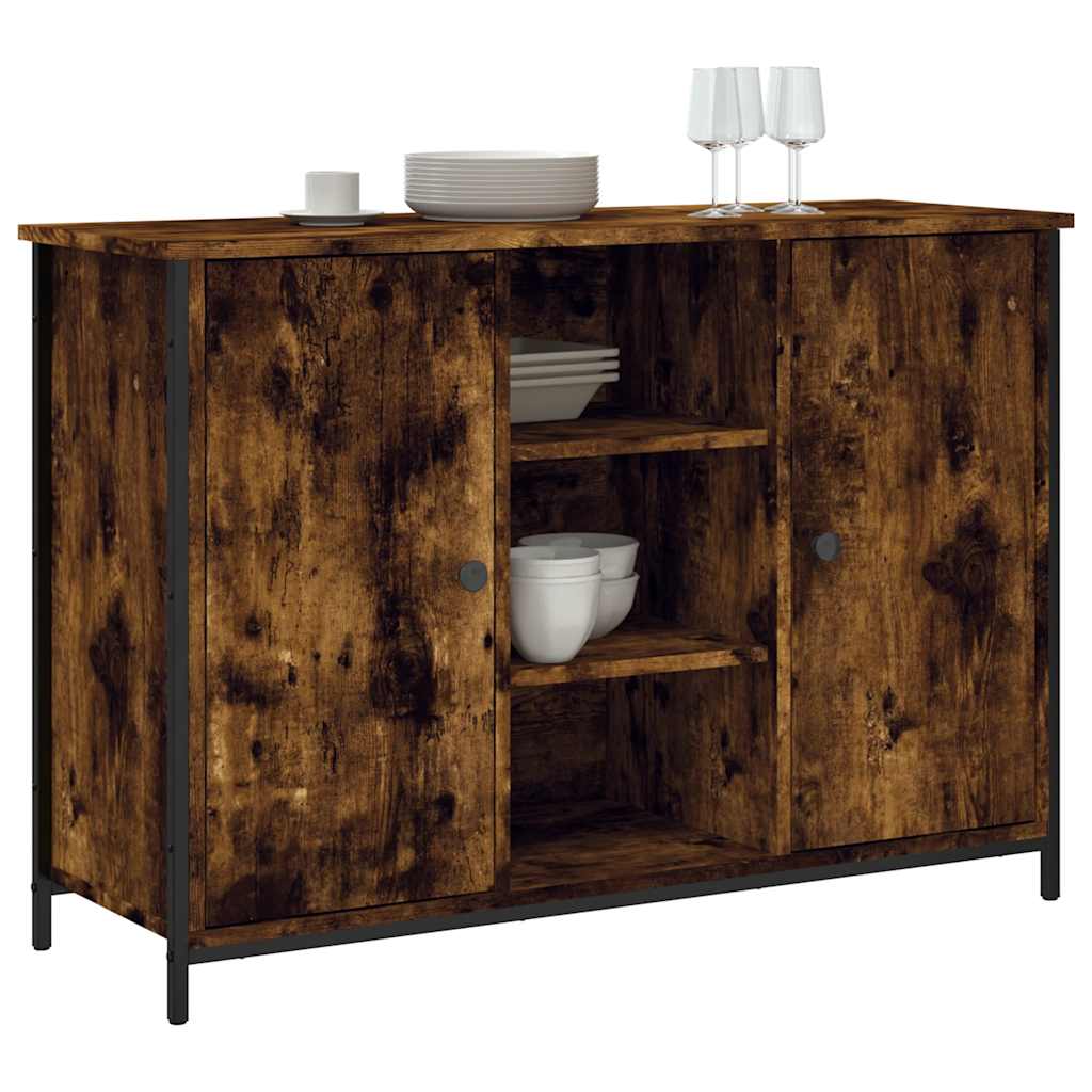 Buffet chêne fumé 100x35x70 cm bois d'ingénierie - XIOS