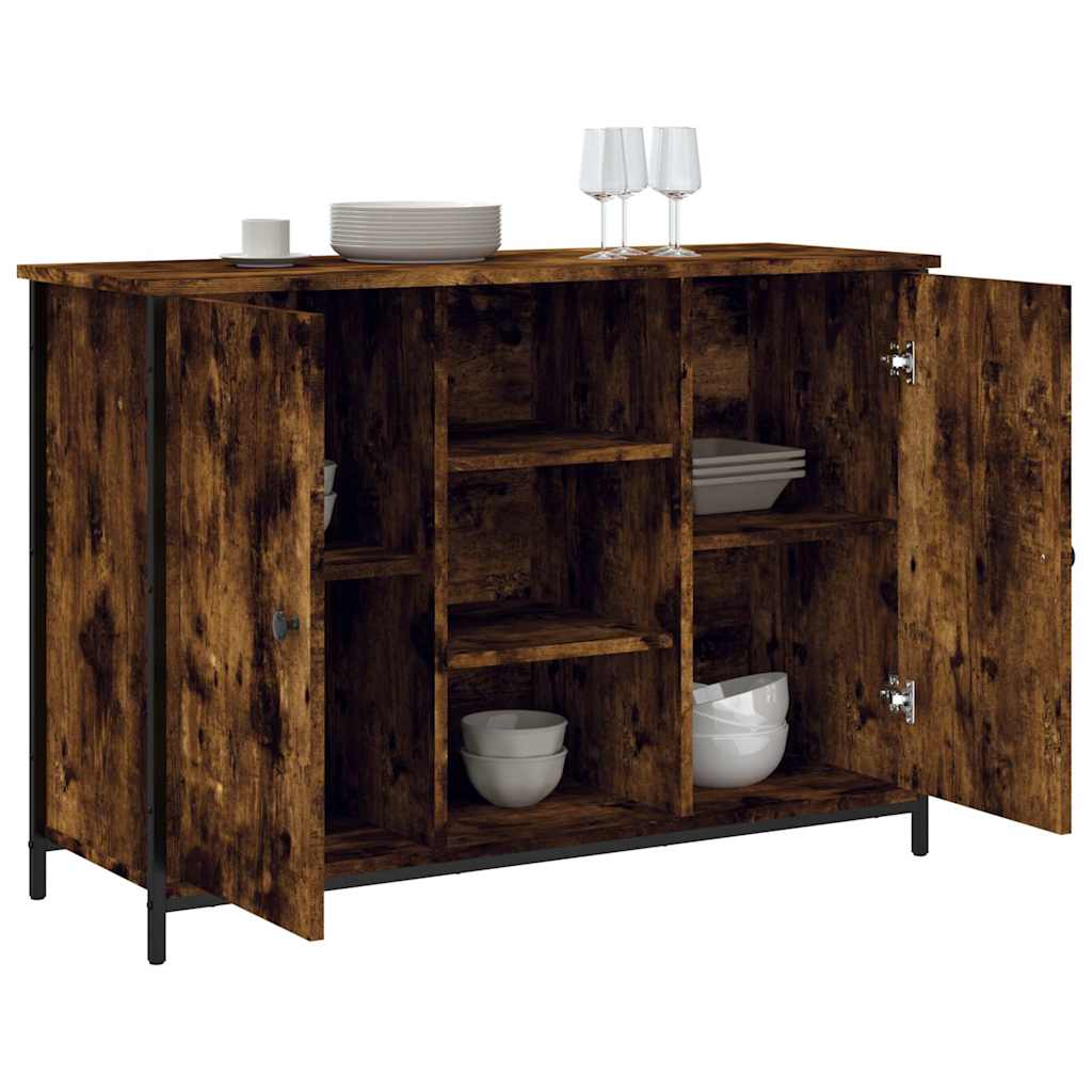 Buffet chêne fumé 100x35x70 cm bois d'ingénierie - XIOS