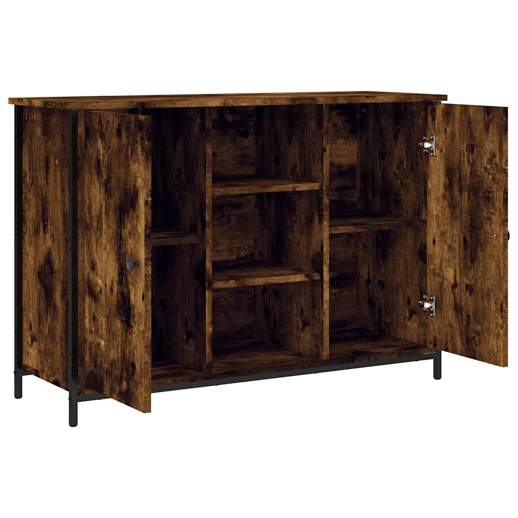 Buffet chêne fumé 100x35x70 cm bois d'ingénierie - XIOS