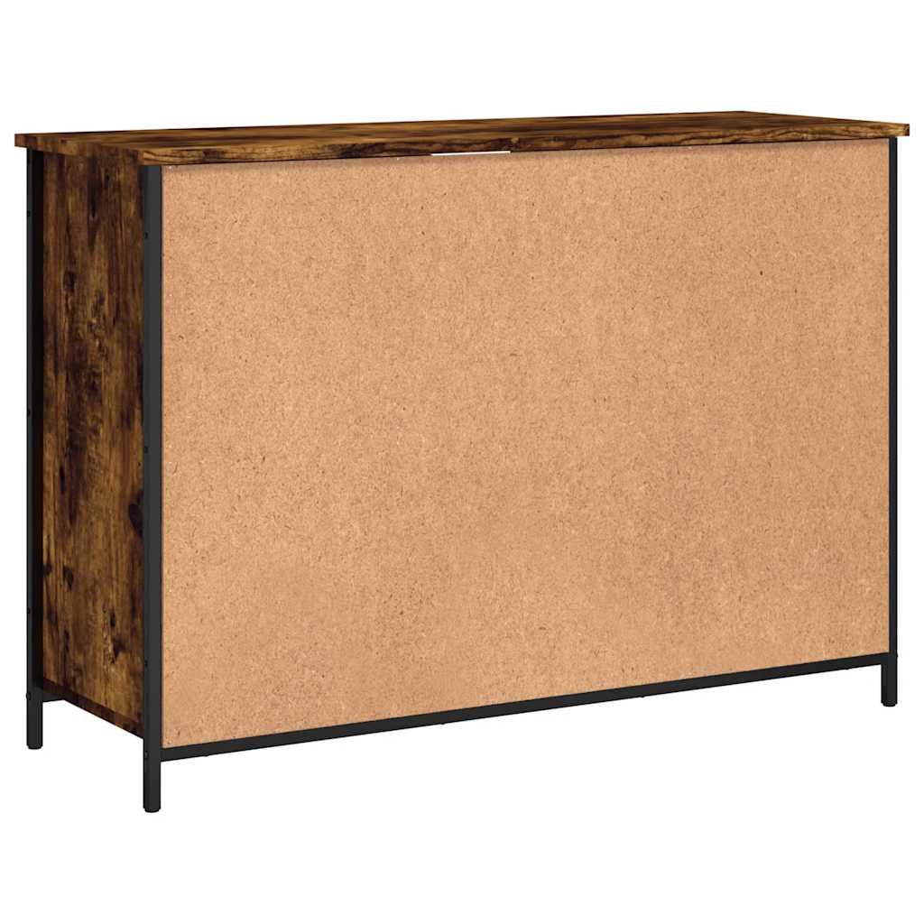 Buffet chêne fumé 100x35x70 cm bois d'ingénierie - XIOS