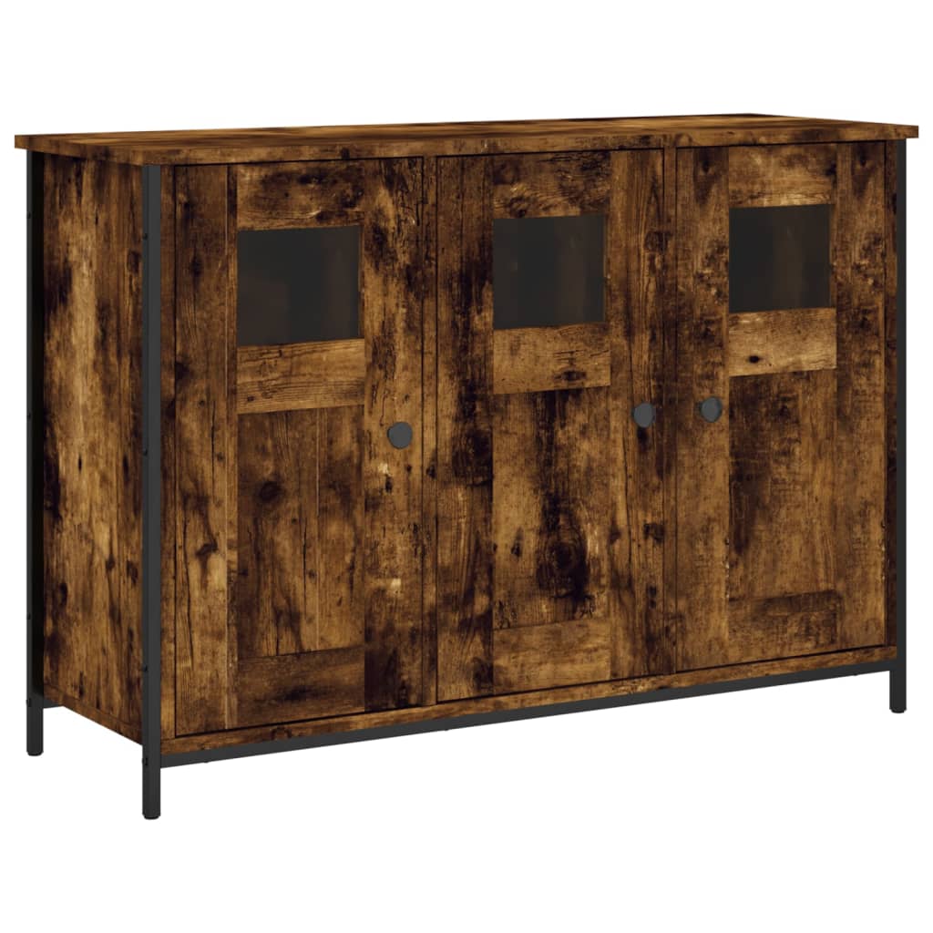 Buffet chêne fumé 100x35x70 cm bois d'ingénierie - XIOS