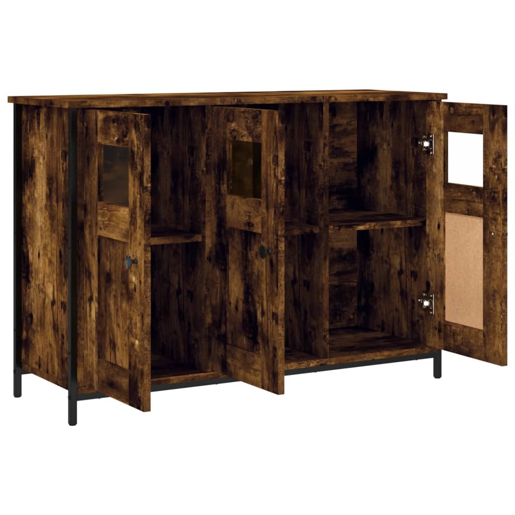 Buffet chêne fumé 100x35x70 cm bois d'ingénierie - XIOS