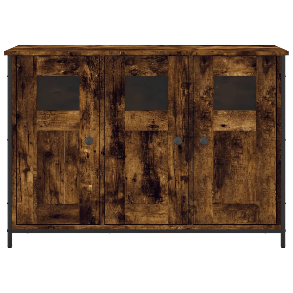 Buffet chêne fumé 100x35x70 cm bois d'ingénierie - XIOS