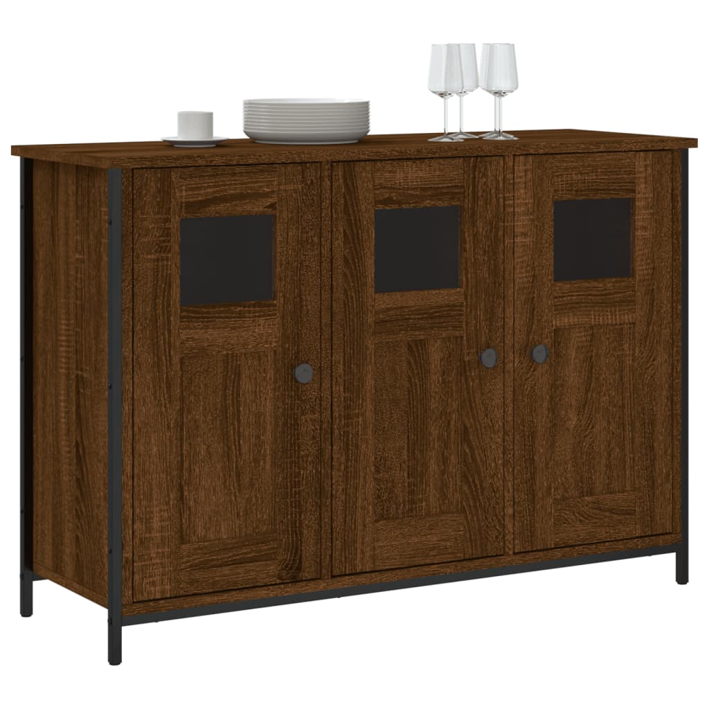 Buffet chêne marron 100x35x70 cm bois d'ingénierie - XIOS