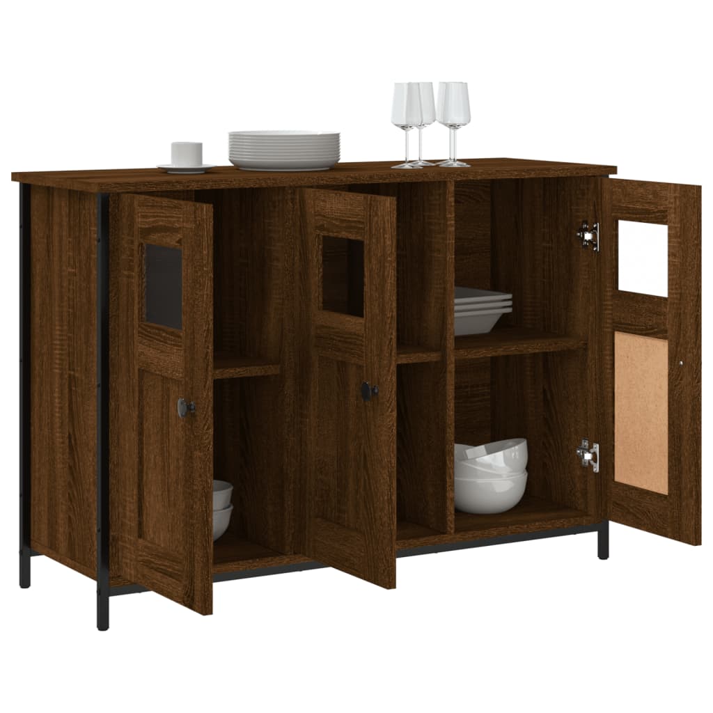 Buffet chêne marron 100x35x70 cm bois d'ingénierie - XIOS