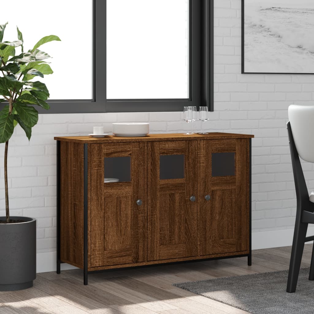 Buffet chêne marron 100x35x70 cm bois d'ingénierie - XIOS