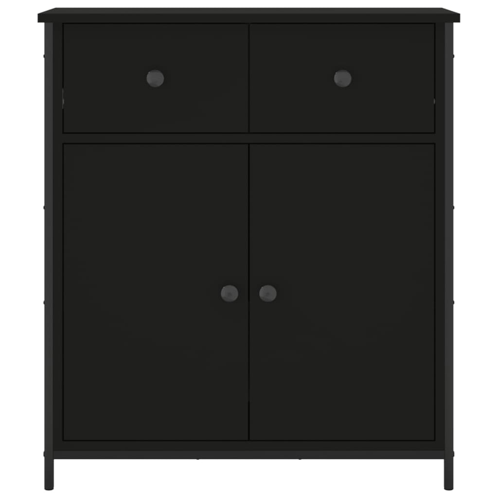 Buffet noir 70x30x80 cm bois d'ingénierie - XIOS