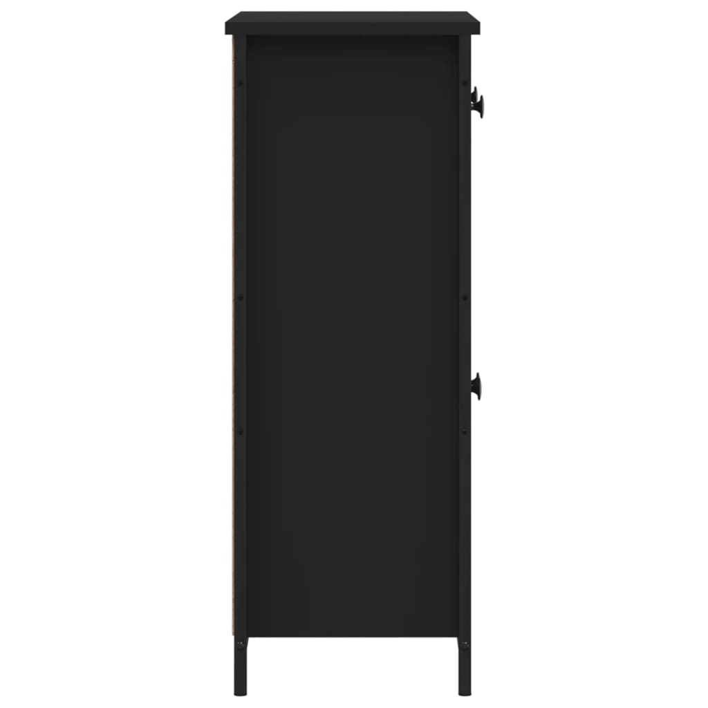 Buffet noir 70x30x80 cm bois d'ingénierie - XIOS