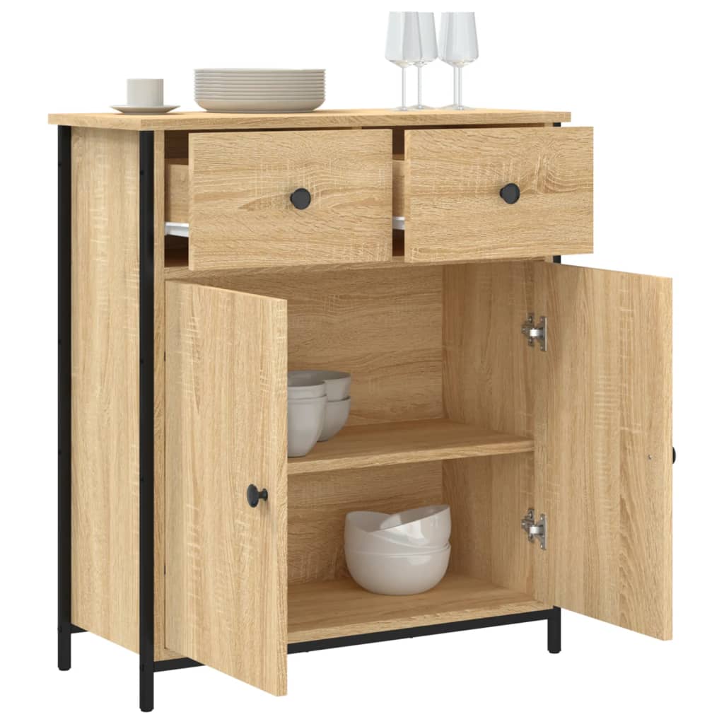 Buffet chêne sonoma 70x30x80 cm bois d'ingénierie - XIOS