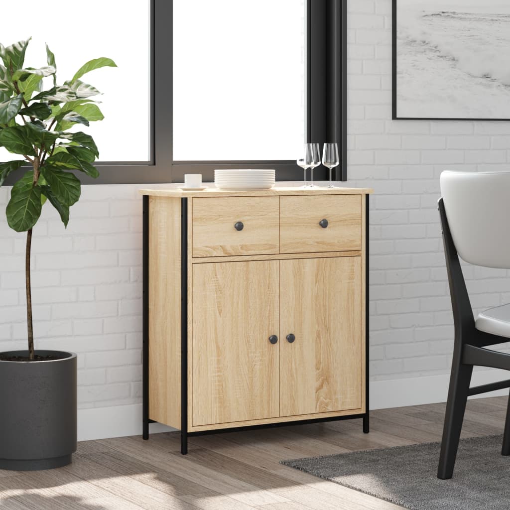 Buffet chêne sonoma 70x30x80 cm bois d'ingénierie - XIOS