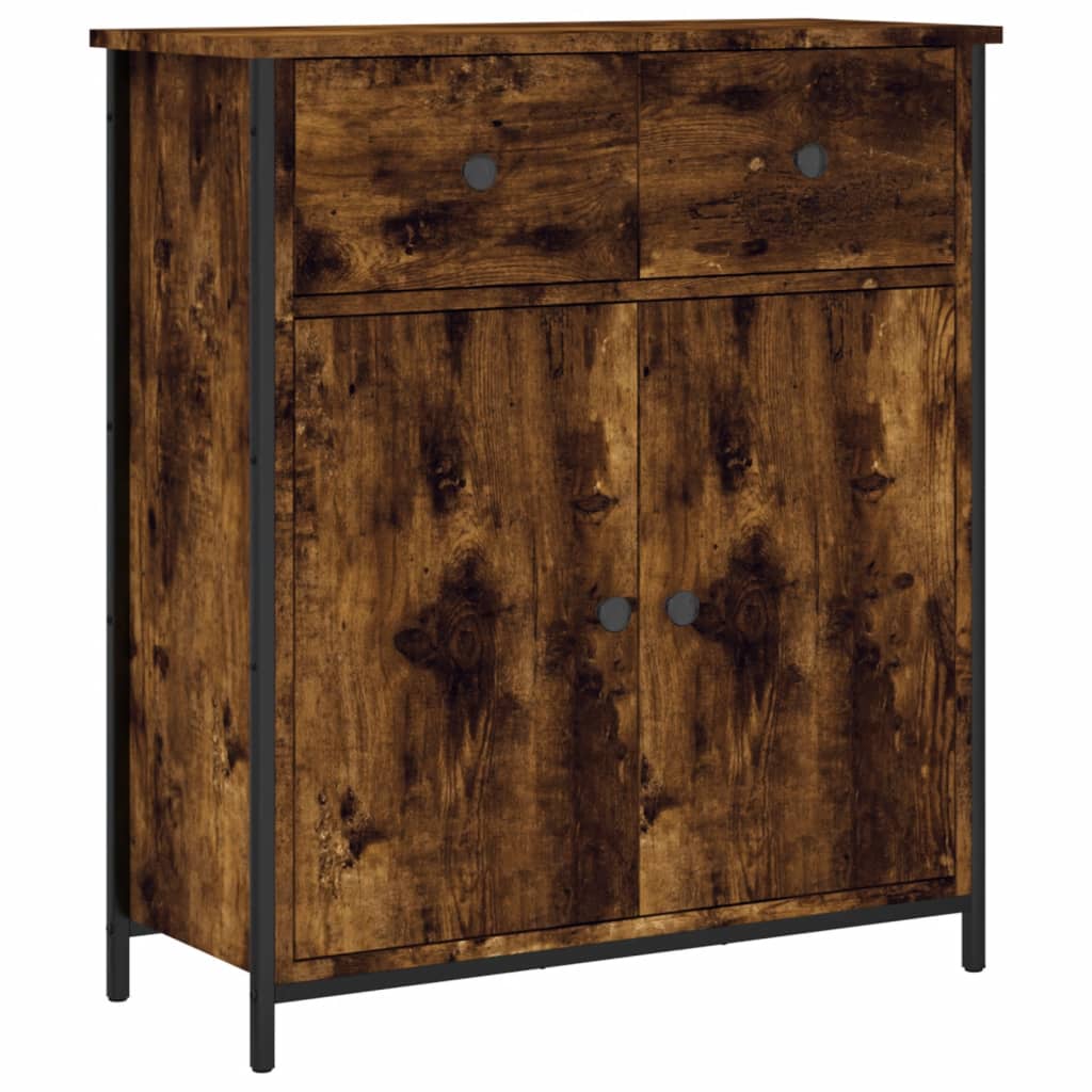Buffet chêne fumé 70x30x80 cm bois d'ingénierie - XIOS
