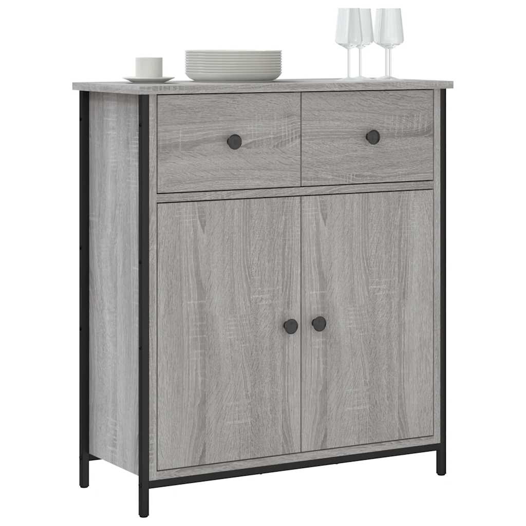 Buffet sonoma gris 70x30x80 cm bois d'ingénierie - XIOS
