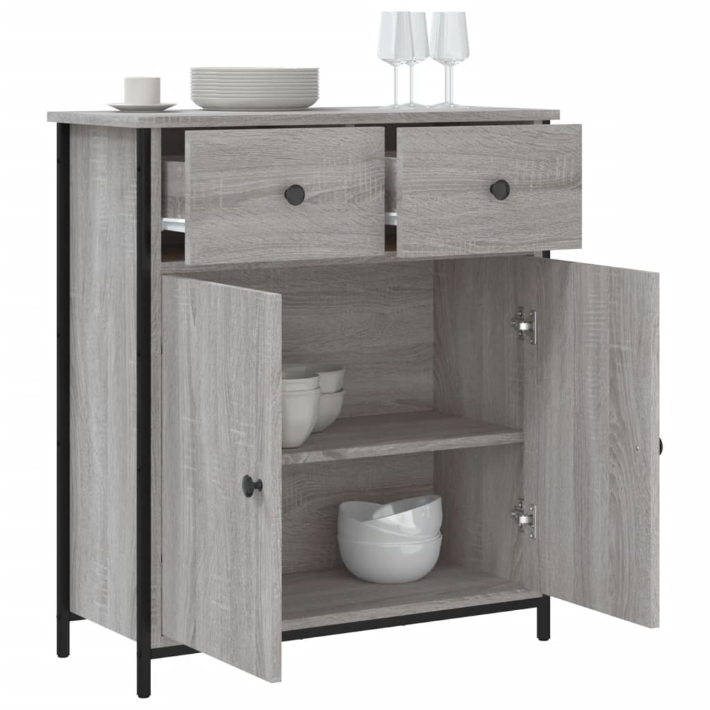 Buffet sonoma gris 70x30x80 cm bois d'ingénierie - XIOS