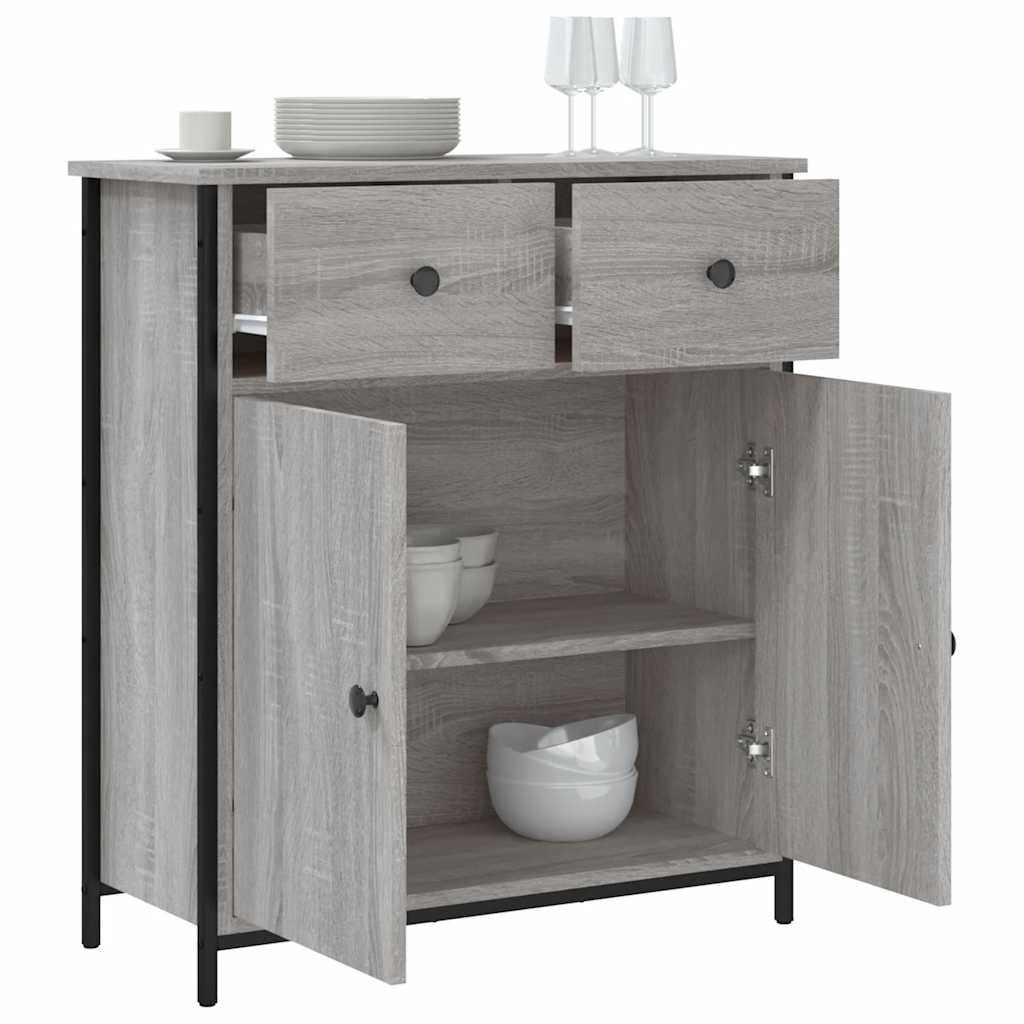 Buffet sonoma gris 70x30x80 cm bois d'ingénierie - XIOS