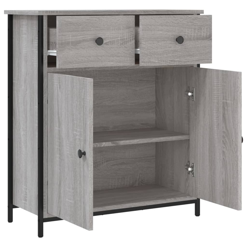 Buffet sonoma gris 70x30x80 cm bois d'ingénierie - XIOS