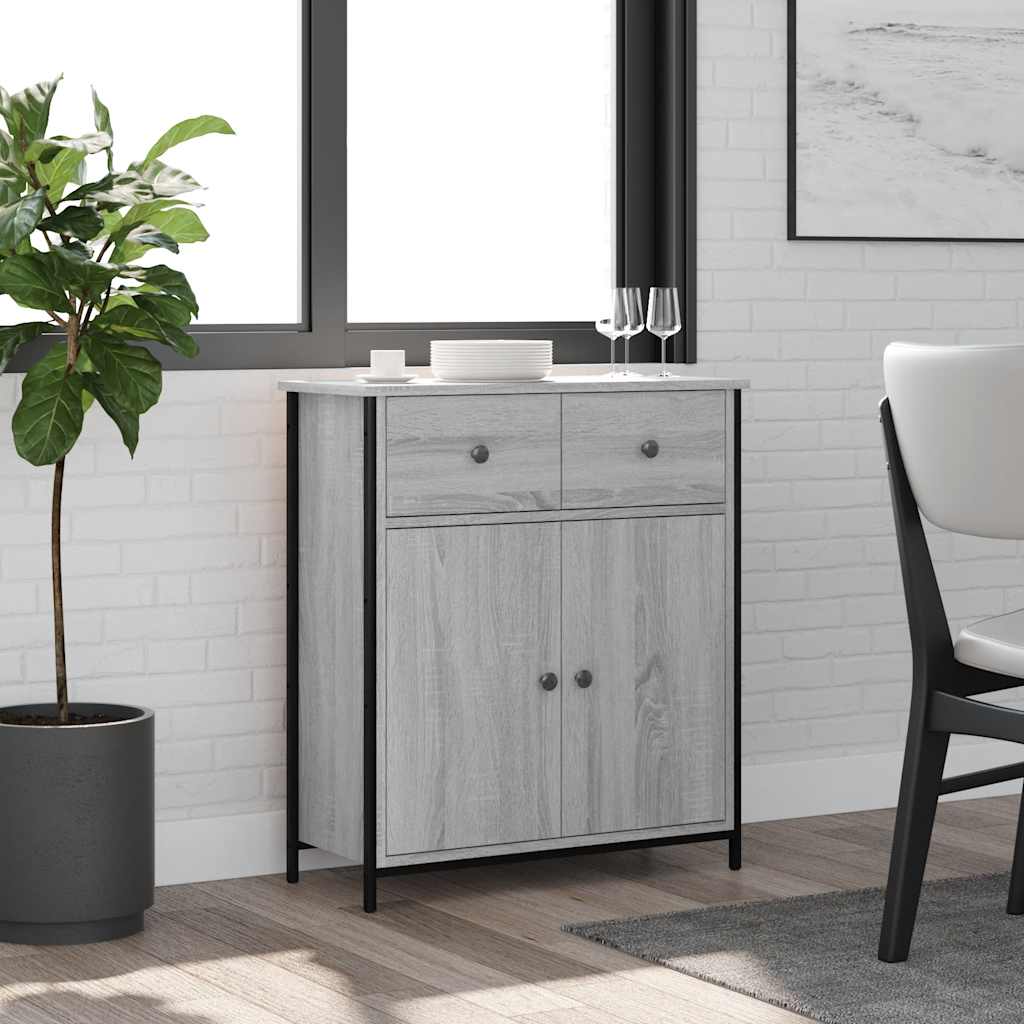 Buffet sonoma gris 70x30x80 cm bois d'ingénierie - XIOS
