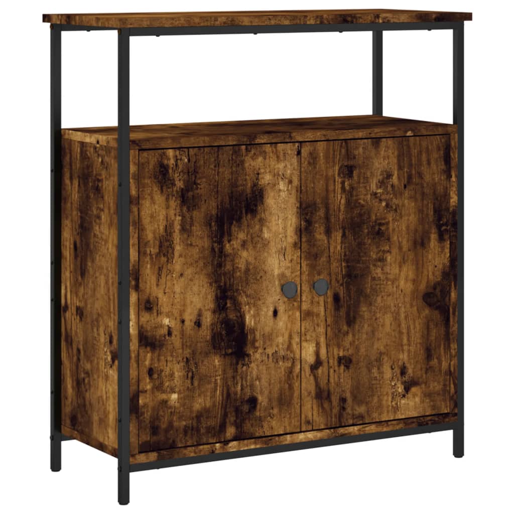 Buffet chêne fumé 70x30x80 cm bois d'ingénierie - XIOS