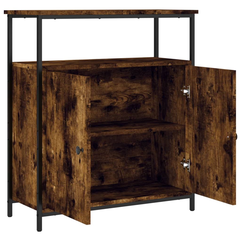 Buffet chêne fumé 70x30x80 cm bois d'ingénierie - XIOS