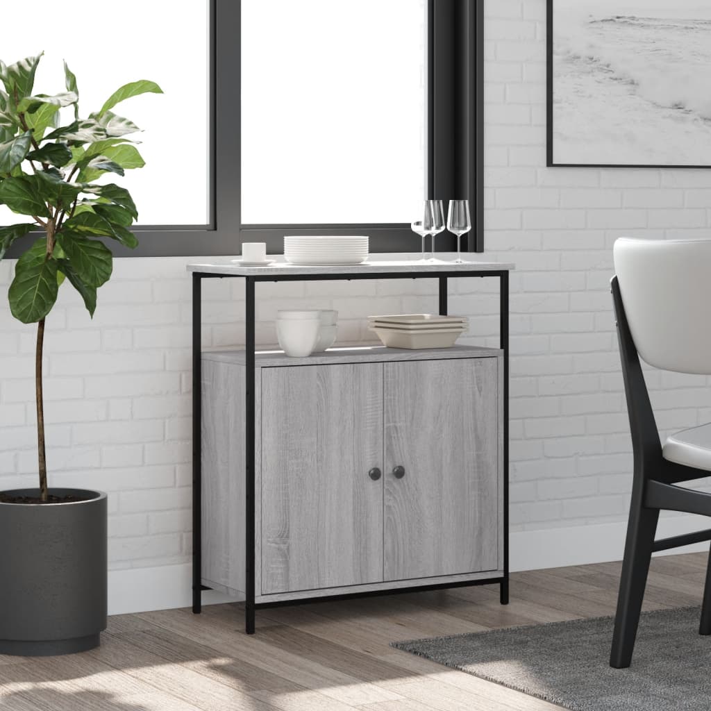 Buffet sonoma gris 70x30x80 cm bois d'ingénierie - XIOS