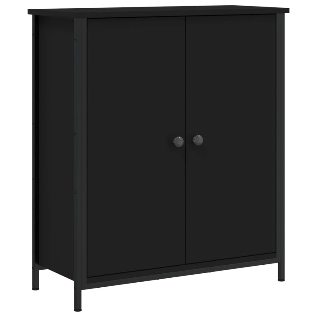Buffet noir 70x30x80 cm bois d'ingénierie - XIOS