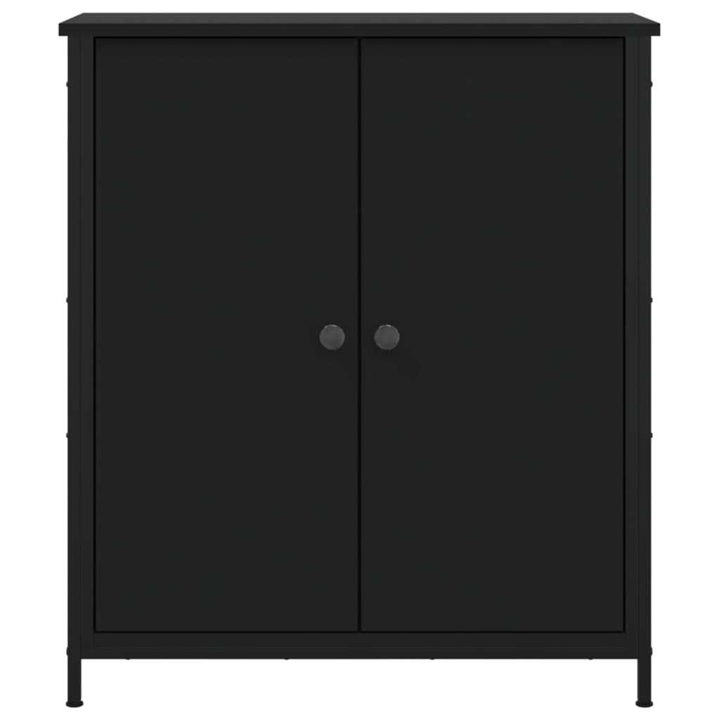 Buffet noir 70x30x80 cm bois d'ingénierie - XIOS