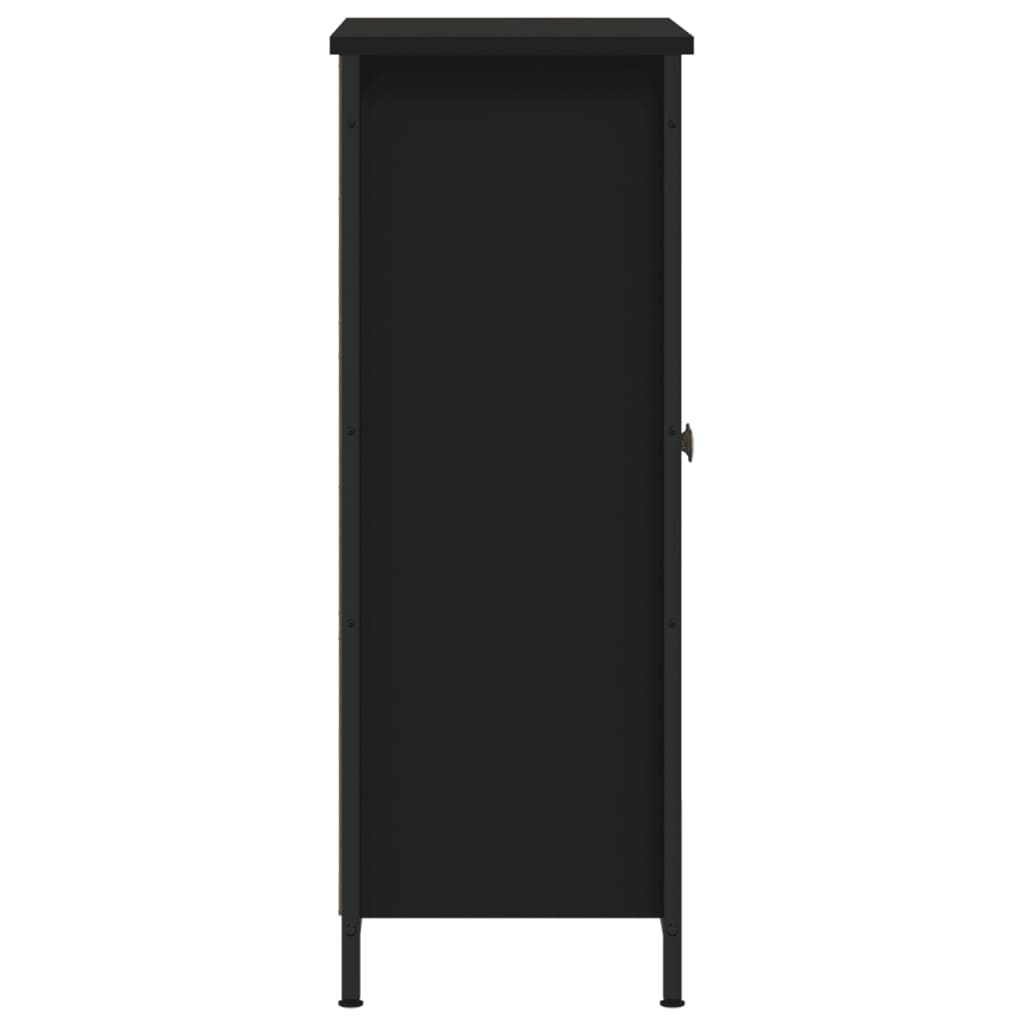Buffet noir 70x30x80 cm bois d'ingénierie - XIOS