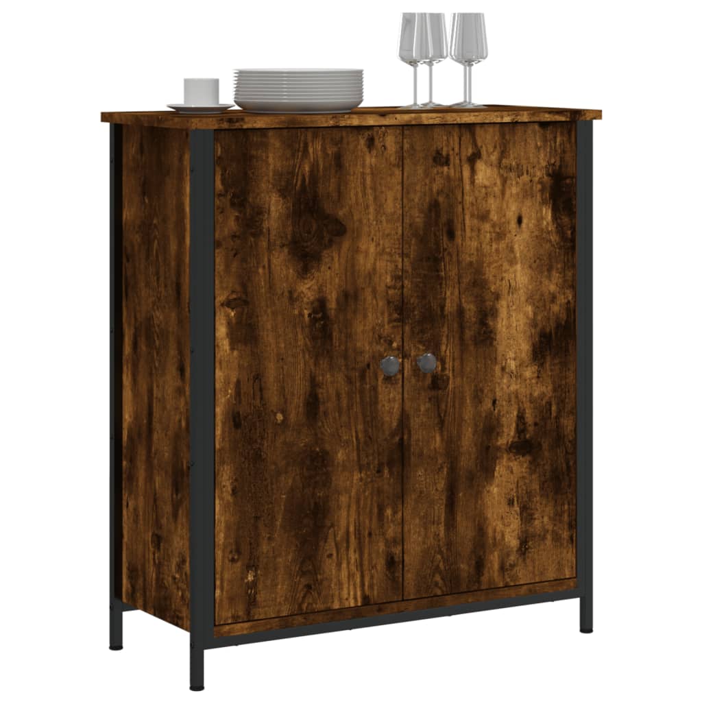 Buffet chêne fumé 70x30x80 cm bois d'ingénierie - XIOS