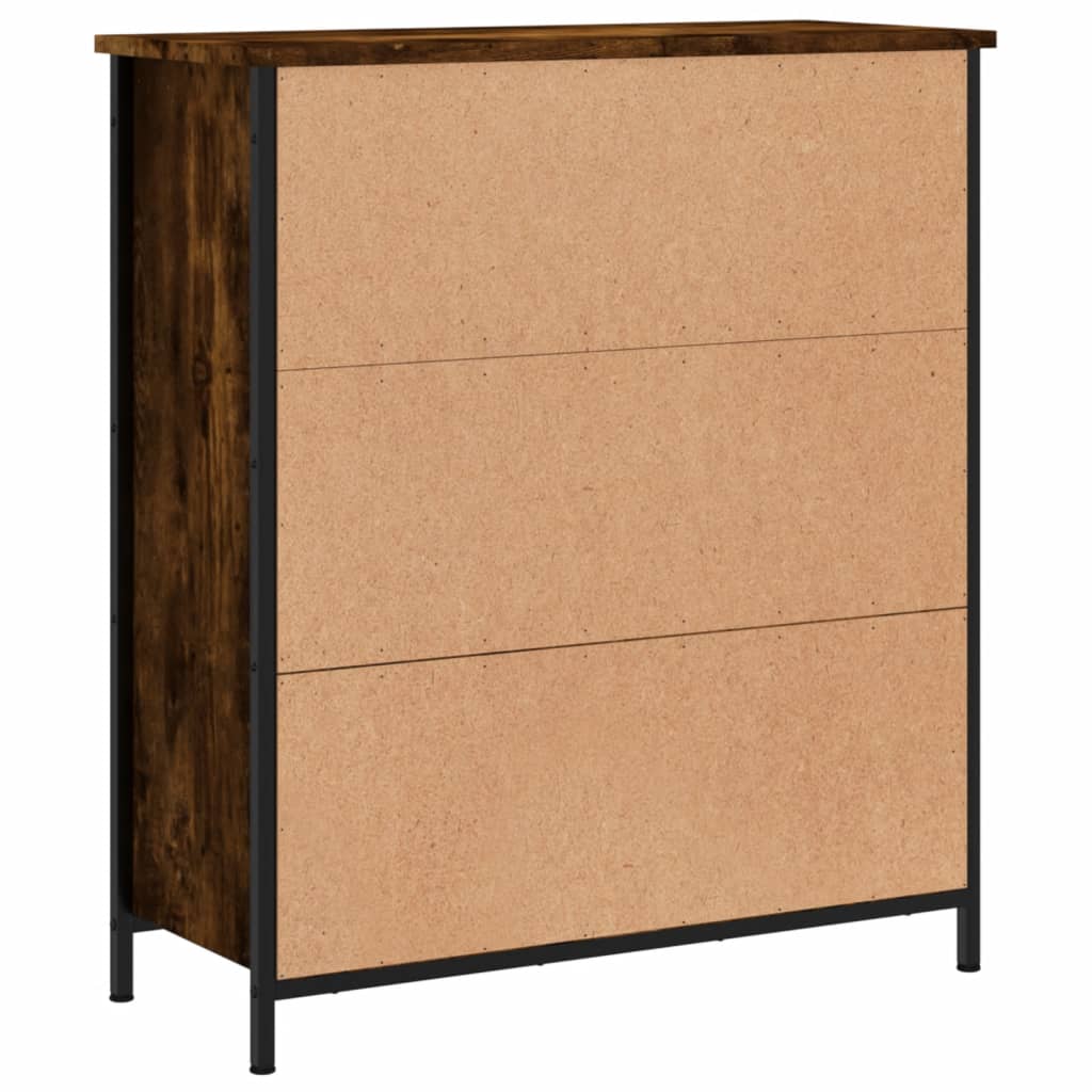 Buffet chêne fumé 70x30x80 cm bois d'ingénierie - XIOS