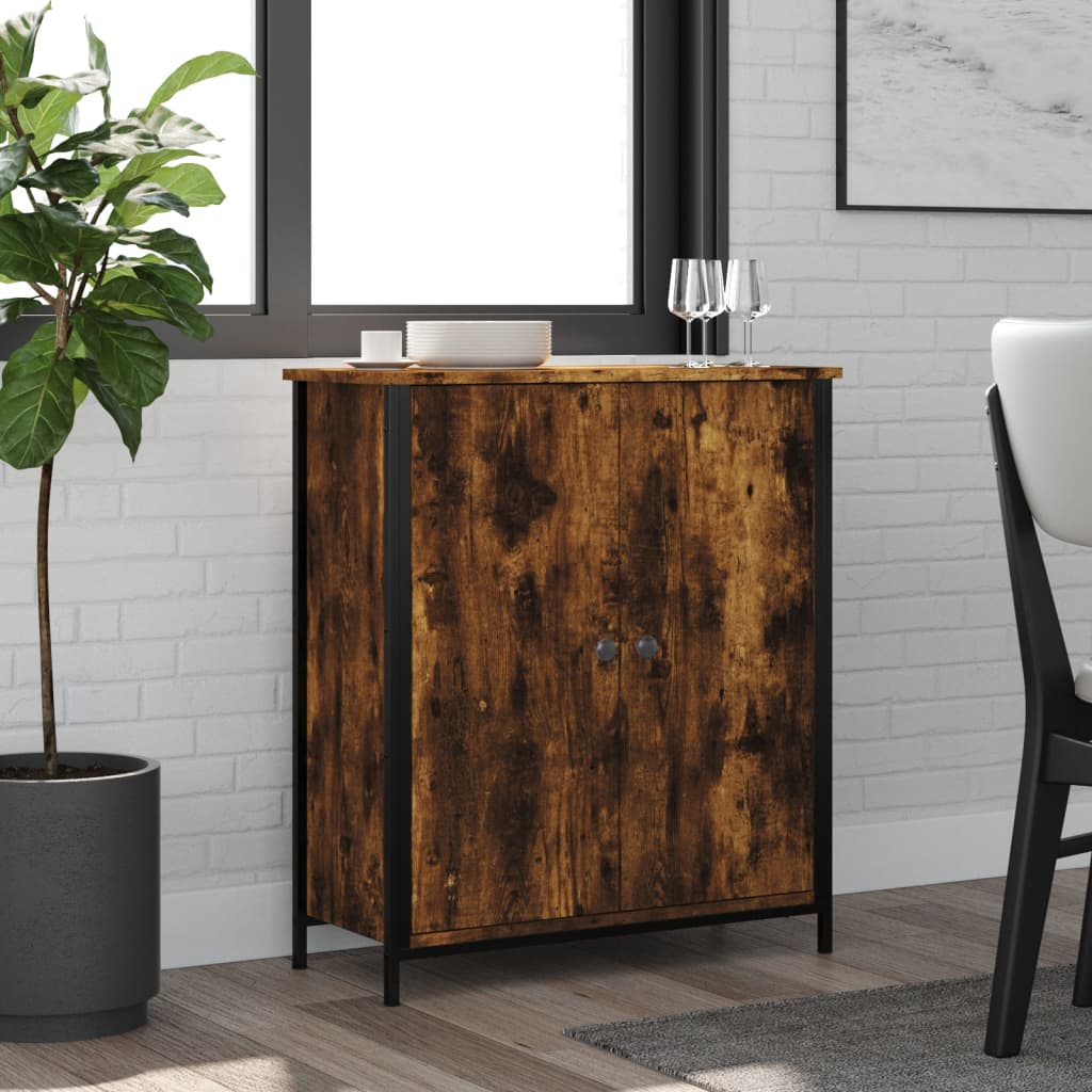 Buffet chêne fumé 70x30x80 cm bois d'ingénierie - XIOS