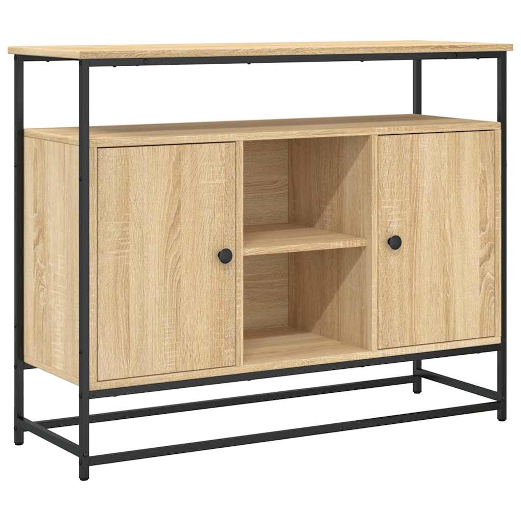 Buffet chêne sonoma 100x35x80 cm bois d'ingénierie - XIOS