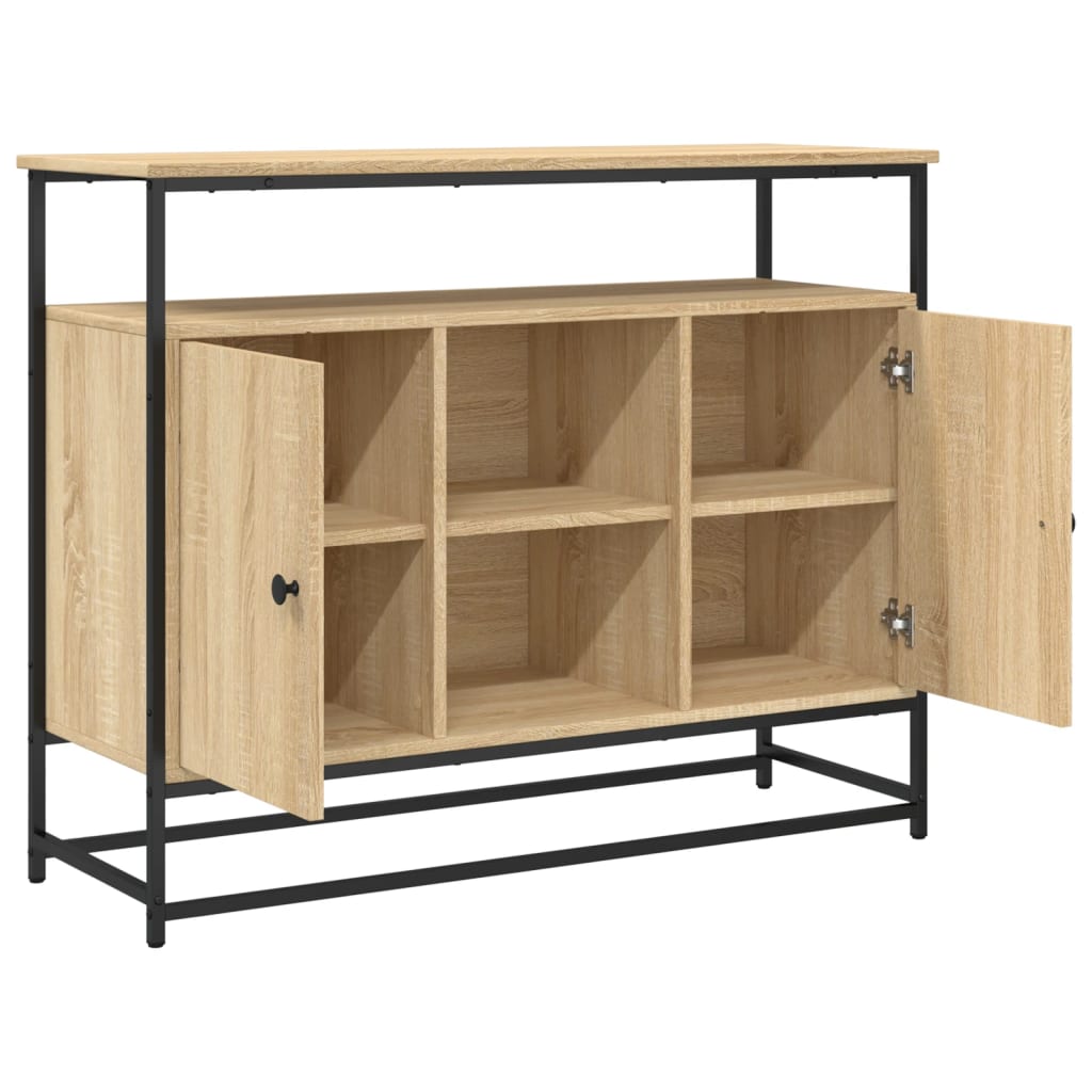 Buffet chêne sonoma 100x35x80 cm bois d'ingénierie - XIOS