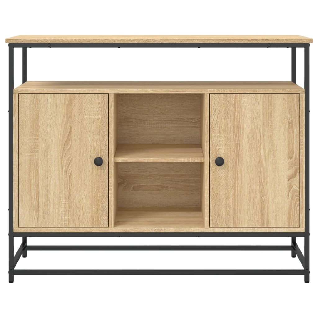 Buffet chêne sonoma 100x35x80 cm bois d'ingénierie - XIOS