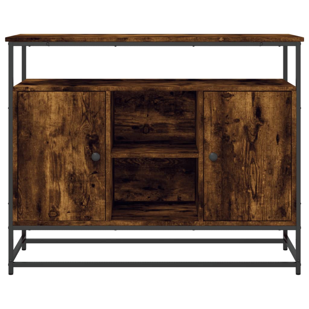 Buffet chêne fumé 100x35x80 cm bois d'ingénierie - XIOS
