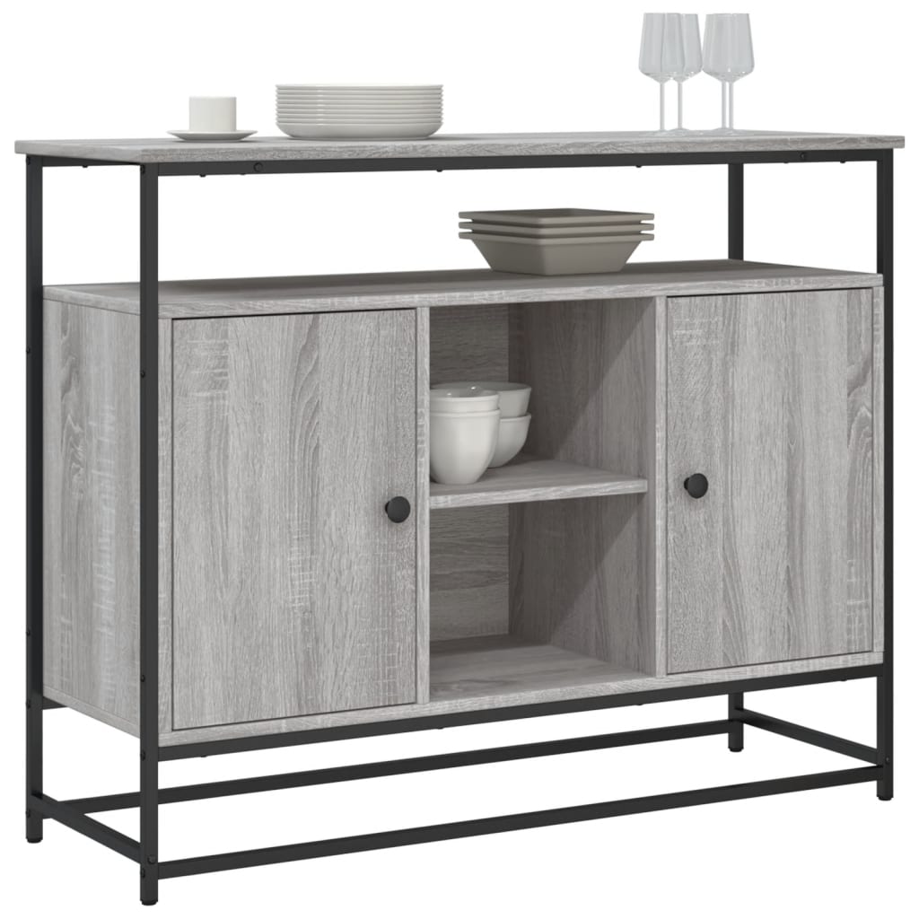 Buffet sonoma gris 100x35x80 cm bois d'ingénierie - XIOS