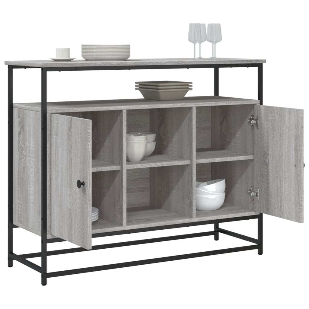 Buffet sonoma gris 100x35x80 cm bois d'ingénierie - XIOS