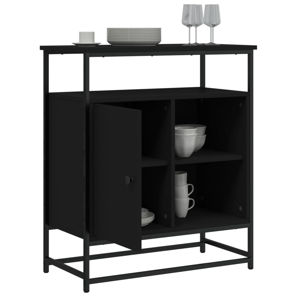 Buffet noir 69x35x80 cm bois d'ingénierie - XIOS
