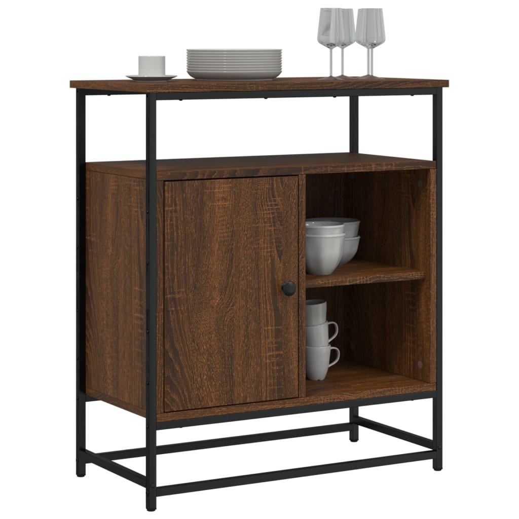 Buffet chêne marron 69x35x80 cm bois d'ingénierie - XIOS