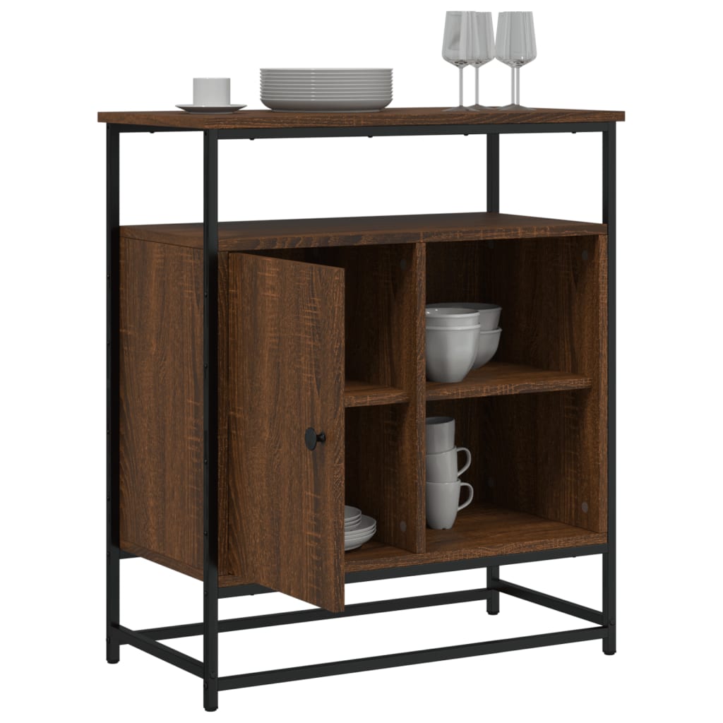 Buffet chêne marron 69x35x80 cm bois d'ingénierie - XIOS